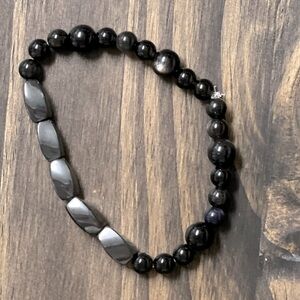 🌻 Obsidian bracelet